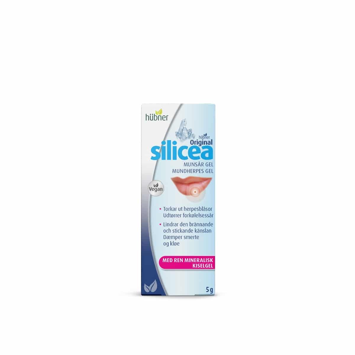 Förpackning med Original Silicea Munsår gel
